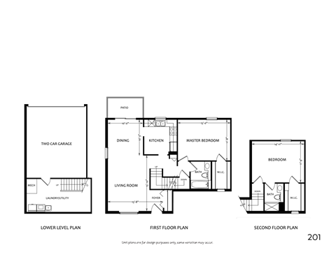 Floor plan for 2 beds, 2 baths, 1204 sqft